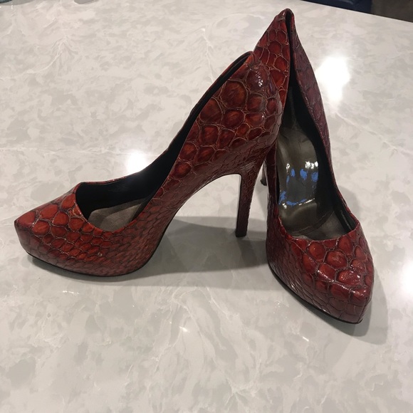 Jessica Simpson Shoes - Jessica Simpson Burnt Orange Crocodile Heels